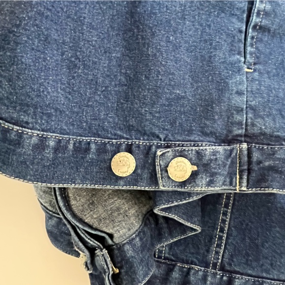 The Quacker Factory Star Rhinestone Pockets Blue Denim Jean Jacket Women's 3X - Picture 6 of 9